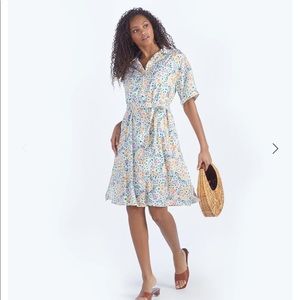 Floral Button Down Dress with pockets